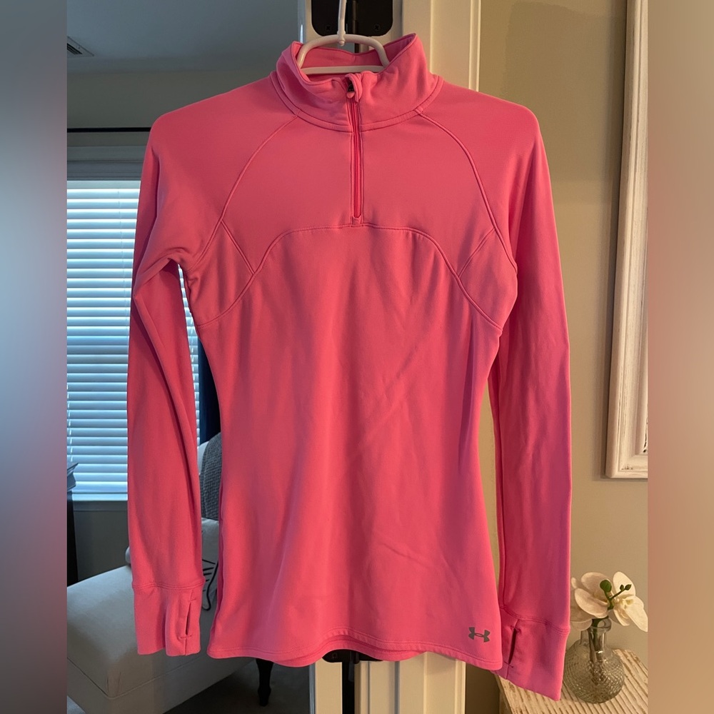 Women's Pink Under Armour ½ Zip - Small